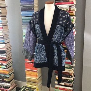 Gap Floral Quilted Kimono Jacket Size M
